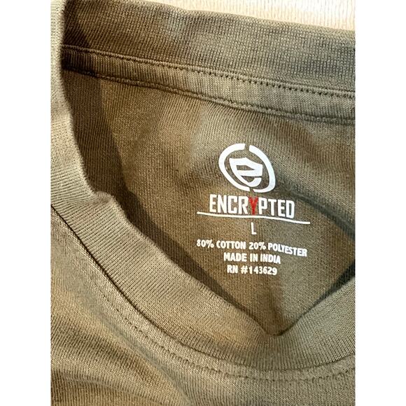 Encrypted 40"41"34"N 73"39"25"W T-Shirt Mens L - Picture 4 of 4